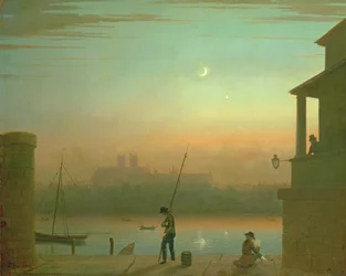 Il Tamigi al chiaro di luna